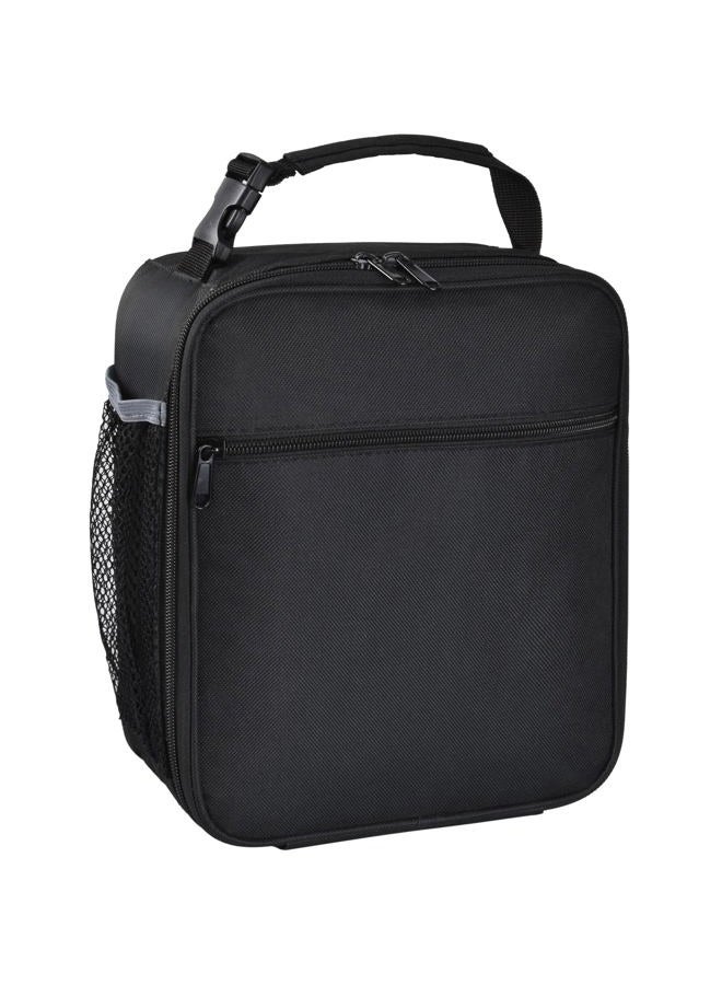 IWTTWY Insulated Lunch Bag, Leakproof Portable Lunch Box for Women Men Boys Girls, Large Capacity Cooler Bag with Handle and Bottle Pocket for Office School Camping Hiking Outdoor Beach Picnic (Black) - Image 1