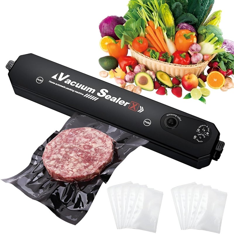 Automatic Vacuum Sealer System - Vacuum Sealer for Food Preservation and Storage, Ideal for Cooking with Sous Vide Technology with 10 Starter Sealing Bags - Image 4