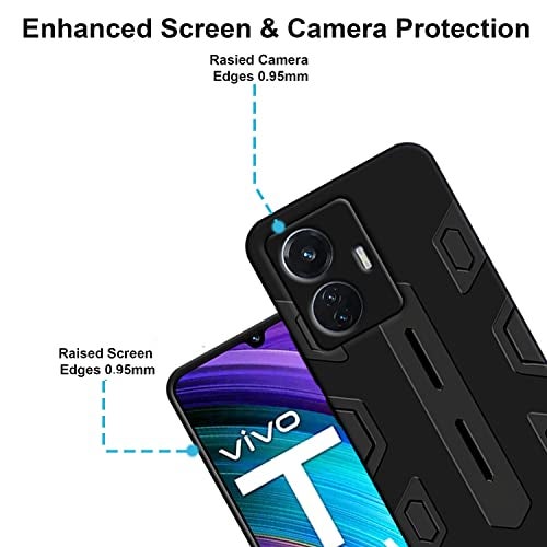 VIDO Shockproof Armor Back Case Cover for iQOO Z6 44W / Vivo T1 44W - Image 2