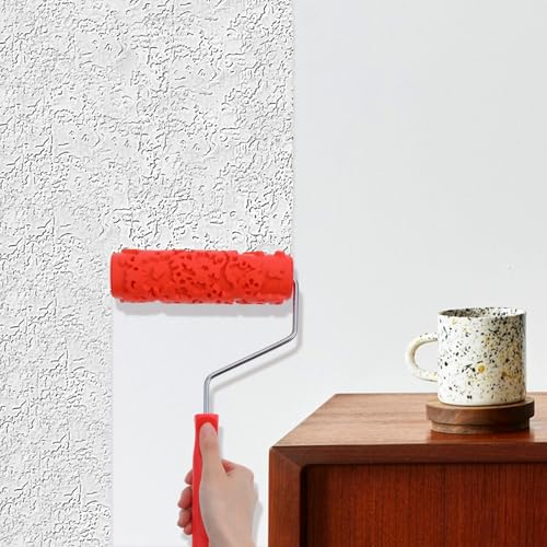 PercyEffie 2Pcs 7'' wall Texture Roller Paint Rollers for Painting Walls Rubber Rollers Knockdown Texture Sponge Drywall Textured Paints Small Paint Roller Art Tool for Wall Decoration DIY Pattern - Image 2