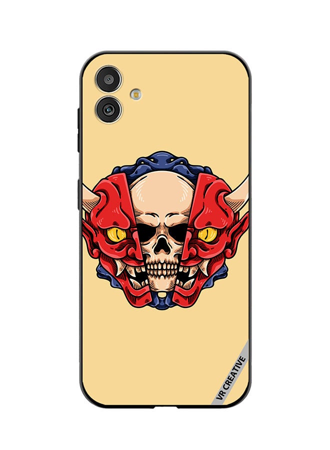 VR CREATIVE Protective Case Cover For Samsung Galaxy F14 Skull Inside Demon Oni Mask Design Multicolour - Image 1