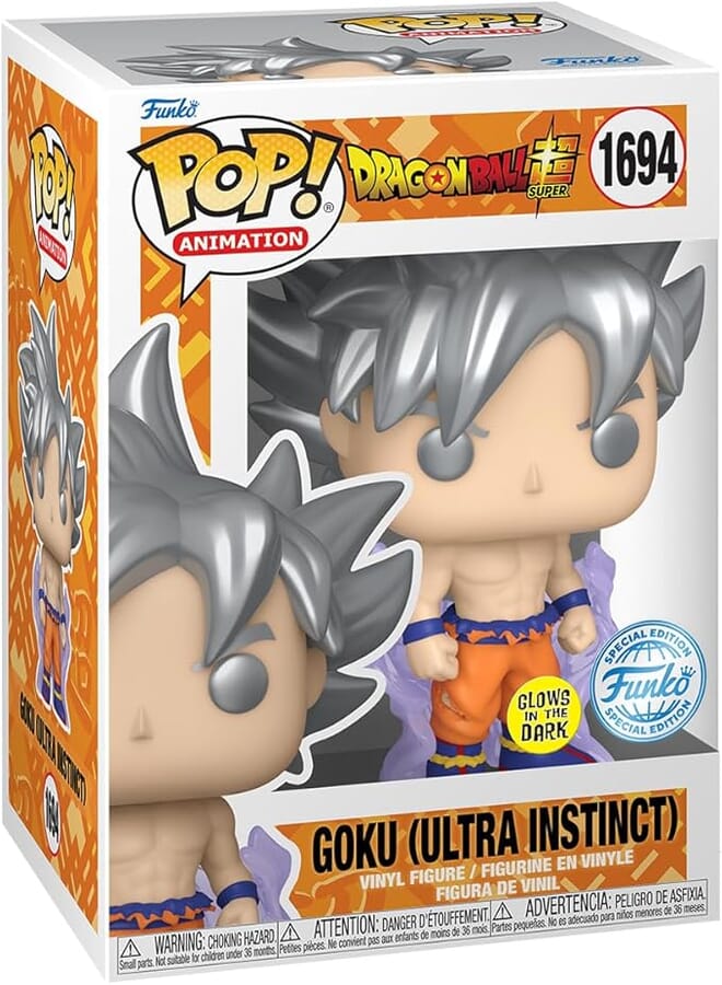 Funko Funko Pop Animation: Exclusive Ultra instinct Glow in The Dark Dragon Ball S Goku Vinyl Figure 