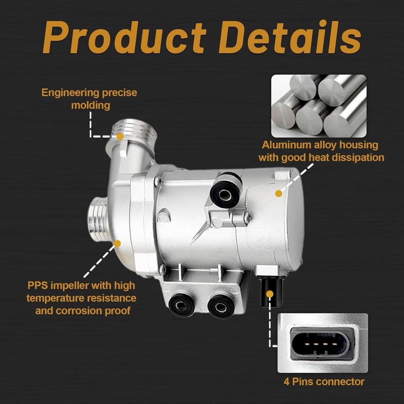 Mardarth Electric Engine Water Pump 11517521584 for BMW Models - Image 4