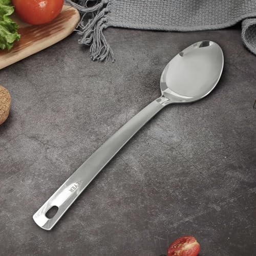 Meyer Stainless Steel Long Handle Cooking and Serving Spoon Set | Kitchen Tools | Spoon Set for Kitchen, Pack of 2, Silver - Image 2