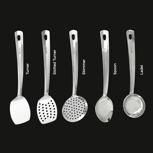 Meyer Stainless Steel Long Handle Cooking and Serving Spoon Set | Kitchen Tools | Spoon Set for Kitchen, Pack of 2, Silver - Image 4