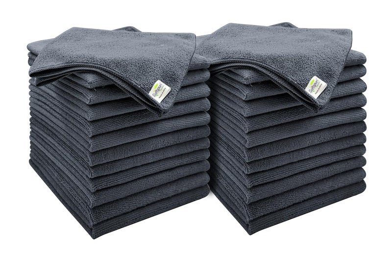 SOFTSPUN منشفة ميكروفايبر SOFTSPUN 40x40 سم متعددة الألوان سميكة خالية من الوبر متعددة الاستخدامات منشفة ميكروفايبر للسيارات والدراجات للتنظيف والتلميع والغسيل والتفاصيل - Image 1