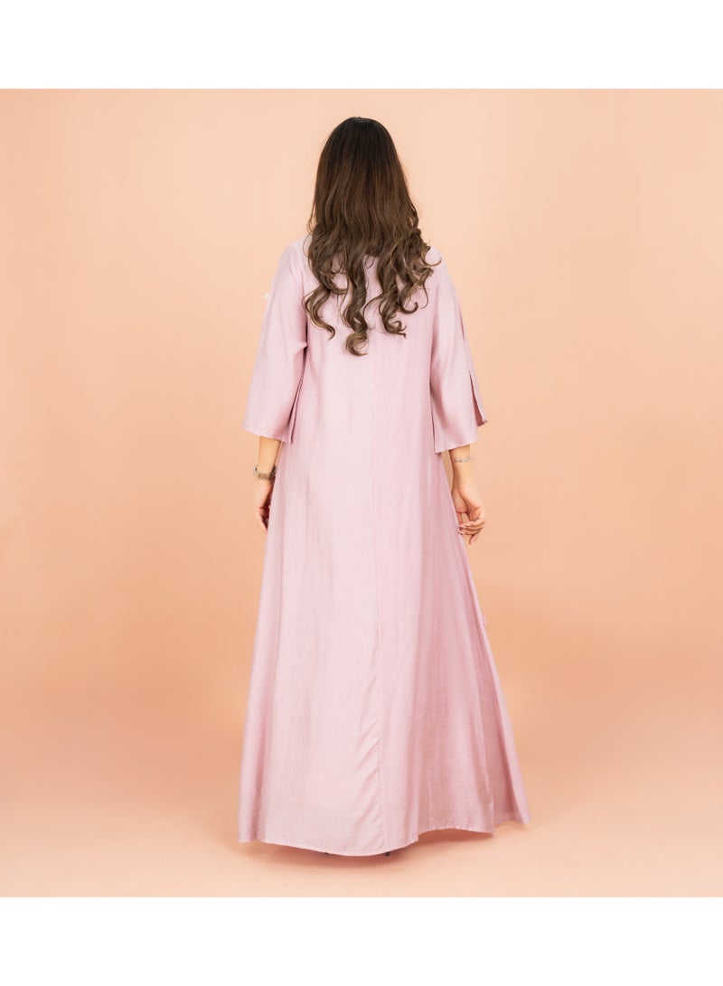 اكسا جلابية عصرية من الكريستال الصلب مزينة بزهور ثلاثية الأبعاد - Image 4