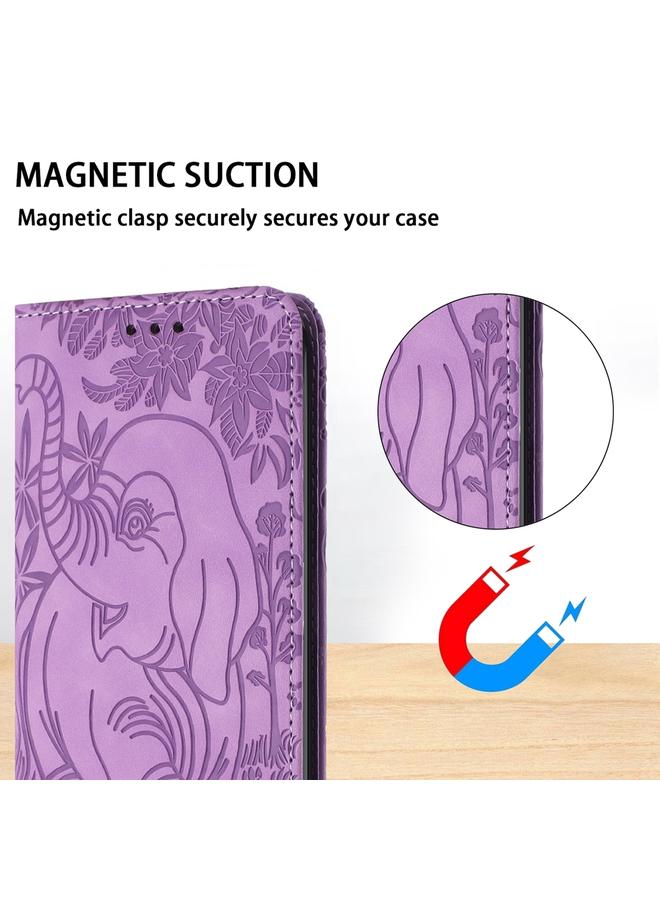Zaboon Case For iPhone 11 Pro Retro Elephant Embossed Leather Phone Case - Image 5