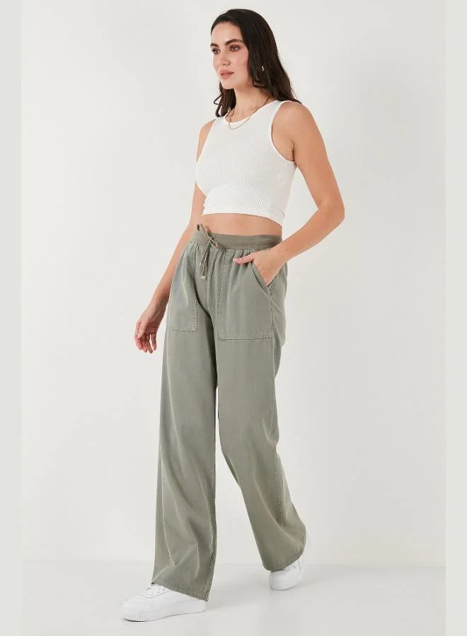 Lela Lela Relaxed Fit High Waist Wide Leg Pants Women's PANTS 668YP5040