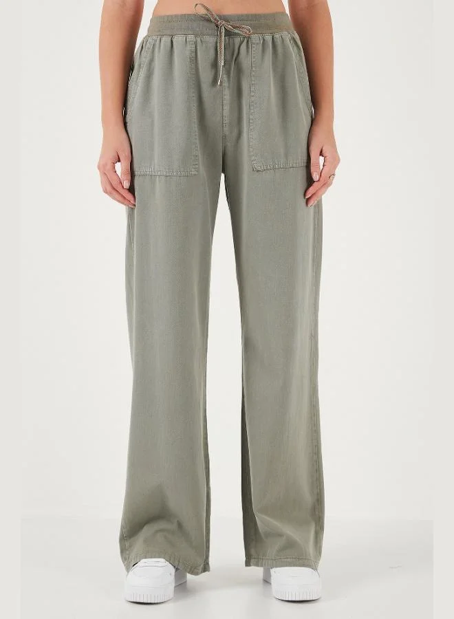 Lela Lela Relaxed Fit High Waist Wide Leg Pants Women's PANTS 668YP5040