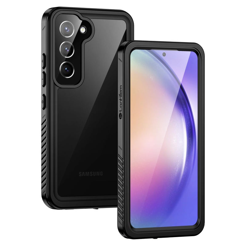 Lanhiem for Samsung Galaxy A54 5G Phone Case, IP68 Waterproof Dustproof, [Built-in Screen Protector] Full Body Protective Phone Case for Samsung Galaxy A54, Black/Clear - Image 1