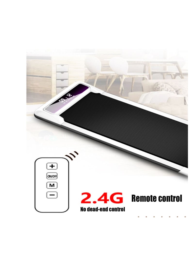 Generic - Fitness Walking Machine 2 in 1 Ultra Thin Smart Treadmill, white - Image 1