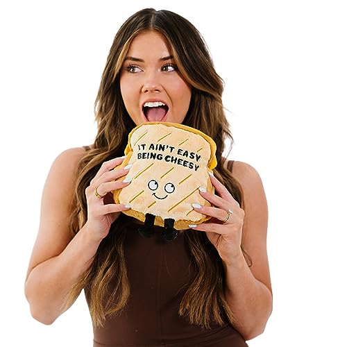 Punchkins Grilled Cheese Plushie It Aint Easy Being Cheesy Cute Grilled Cheese Plush The Silly Gift Food Plush Toy for Gifting - Image 5