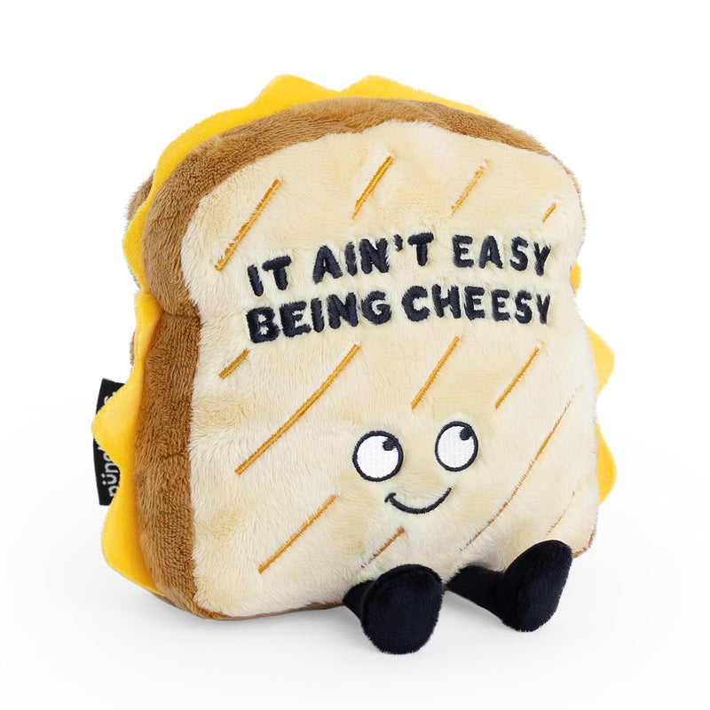 Punchkins Grilled Cheese Plushie It Aint Easy Being Cheesy Cute Grilled Cheese Plush The Silly Gift Food Plush Toy for Gifting - Image 3