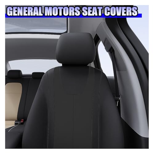 YoRise 2PCS Car Seat Covers, Comfortable Breathable Front Seat Covers, Highly Elastic Automotive Seat Protector Cover Accessories for RV, SUV, Truck, Sedan (Black) - Image 5