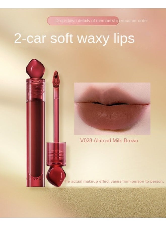 intense Realm Red Stone Lip Gloss, Matte Texture, Long-lasting Color, Smooth And Easy Application Lipstick - Image 1