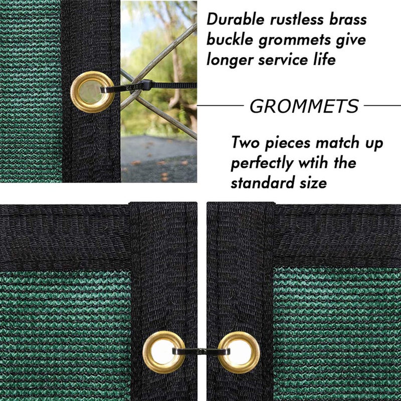 UPGRADE Privacy Screen Fence 6' x 50' Commercial Shade Cover with Brass Grommets Heavy Duty Perfect for Outdoor Back Yard-Dark Green, Customizable - Image 3
