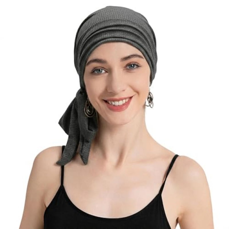 أغطية رأس ZLYC Chemo للنساء وشاح رأس ناعم وأغطية رأس وقبعة مطاطية على شكل جمجمة - Image 3