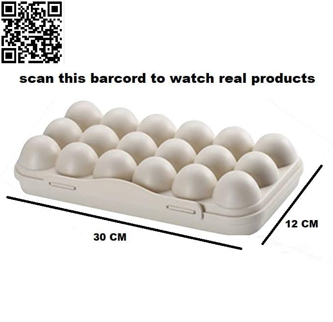 KMOTID 18 Grids Egg Tray Holder Shockproof Storage Box Refrigerator Crisper Container Home Storage Box Egg Kitchen Organization Case for Home Refrigerator Kitchen pack 2 Multicolor - Image 2