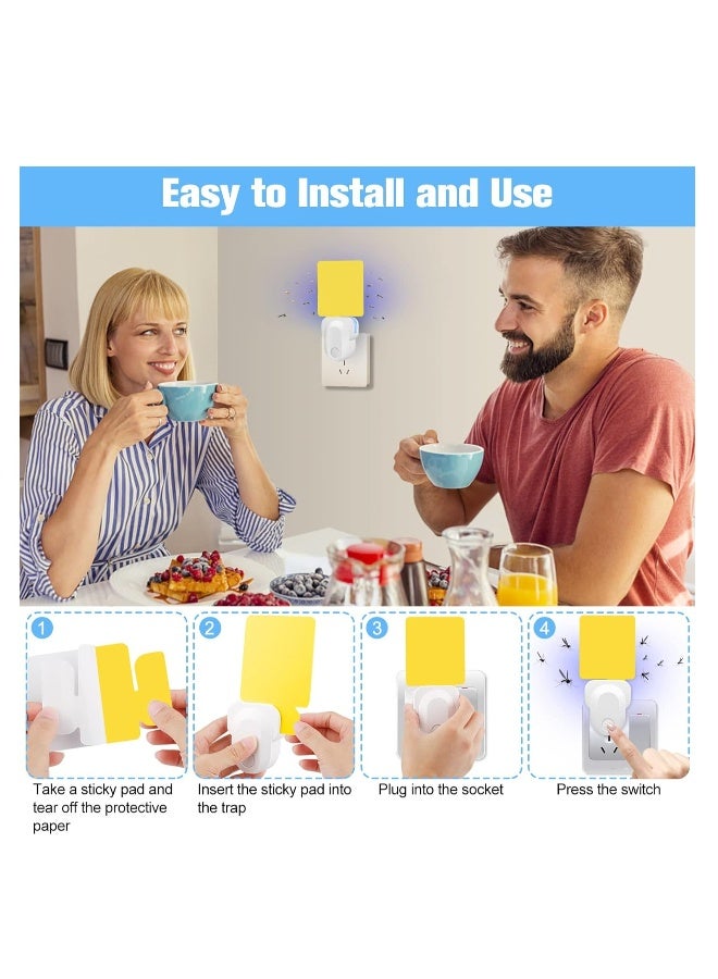 Generic 24 Pack Non-Toxic Indoor Flying Insect Trap Refill Kit with Sticky Glue Cards for Flies Gnats and Moths  - Image 4