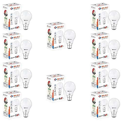 Bajaj Ivora Hb Led Lamp 9W Cdl Cool Daylight | Energy Efficient | Environment Friendly | Ir, Uv Free | 3.5 Kv Surge Protection | Led B22 Bulb For Home | (Pack Of 10) | 1 Yr Warranty - Image 1