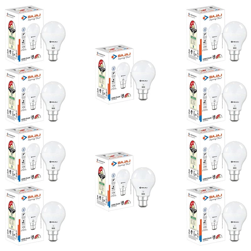 Bajaj Ivora Hb Led Lamp 9W Cdl Cool Daylight | Energy Efficient | Environment Friendly | Ir, Uv Free | 3.5 Kv Surge Protection | Led B22 Bulb For Home | (Pack Of 10) | 1 Yr Warranty - Image 5