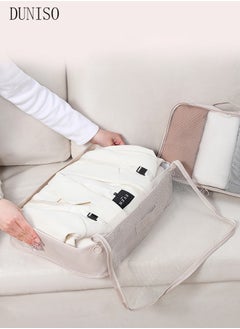 DUNISO 7 pieces travel storage bag set, compression bag, expandable travel bag, luggage organizer, used for storing travel bags, travel clothing storage bags, luggage shoe bags, toiletries bags, makeup bags, underwear bags, laundry bags  - Image 5