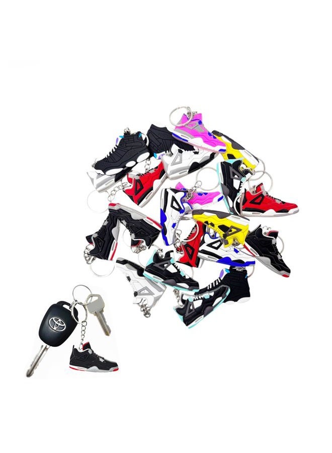 TSY TOOL 30 Pcs of Random Mini Retro Sneaker Keychains – Shoe Key Chains for Goodie Bags, Collectors, Sneakerhead - Image 1