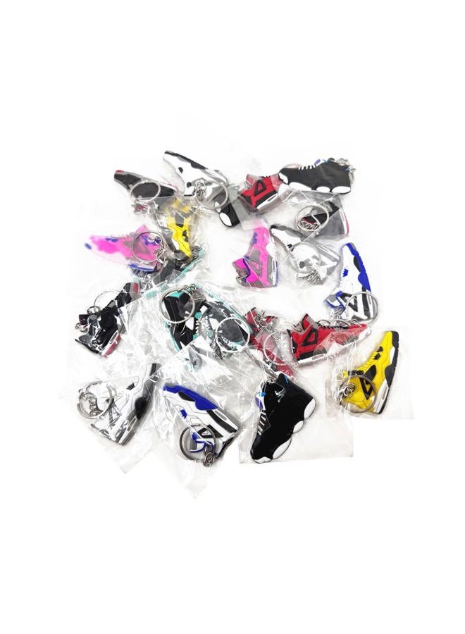 TSY TOOL 30 Pcs of Random Mini Retro Sneaker Keychains – Shoe Key Chains for Goodie Bags, Collectors, Sneakerhead - Image 3