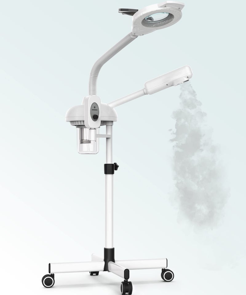 TASALON Professional 2 in 1 Facial Steamer With 5X Magnifying Foldable Arm, Ozone Mist Steamer for Face, Salon Spa Beauty Skin Care Equipment - Image 1
