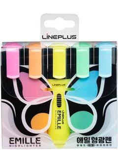 lineplus Marker Pen Highlighter 5 Pack  - Image 1