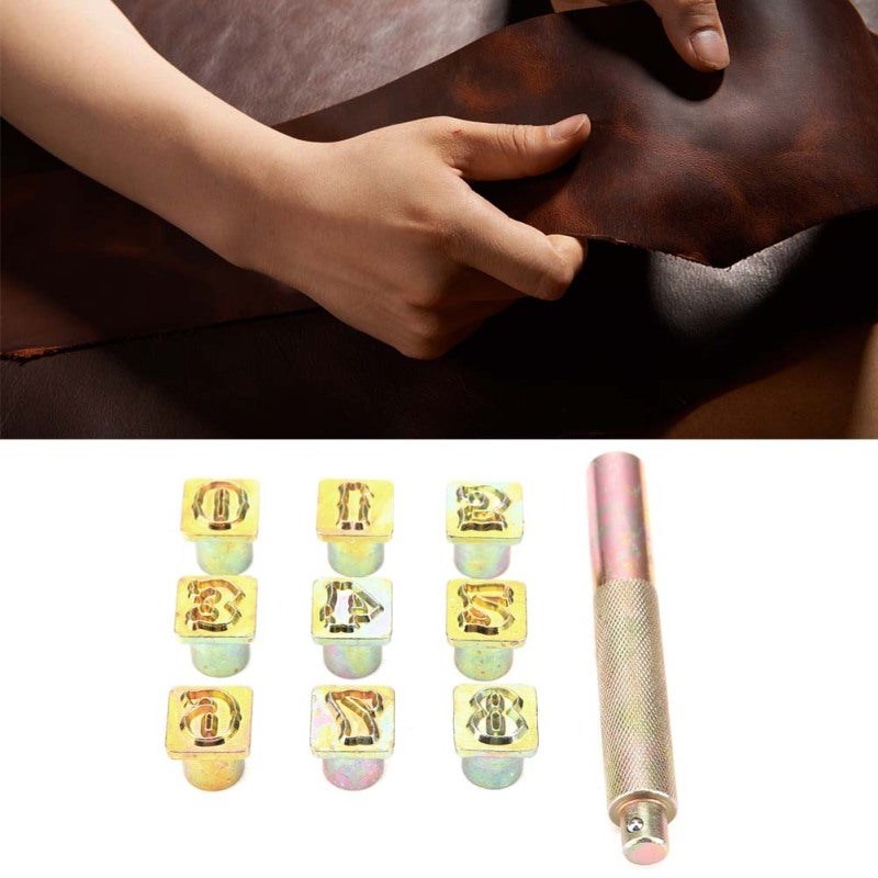 Metal Stamp Punch Set: 13mm Size, High Quality Durable Metal, Number 0~8 - Equipped With Knock Hammer, Manual Stamping Kit for Leathercraft DIY, Soft Metal, Plastic Stamping - Image 3