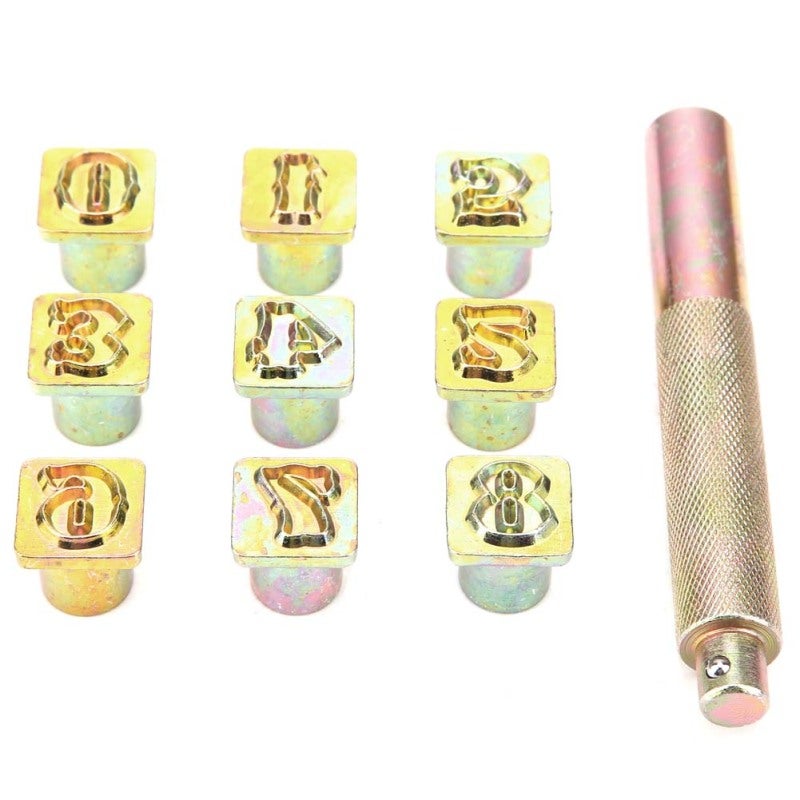 Metal Stamp Punch Set: 13mm Size, High Quality Durable Metal, Number 0~8 - Equipped With Knock Hammer, Manual Stamping Kit for Leathercraft DIY, Soft Metal, Plastic Stamping - Image 5