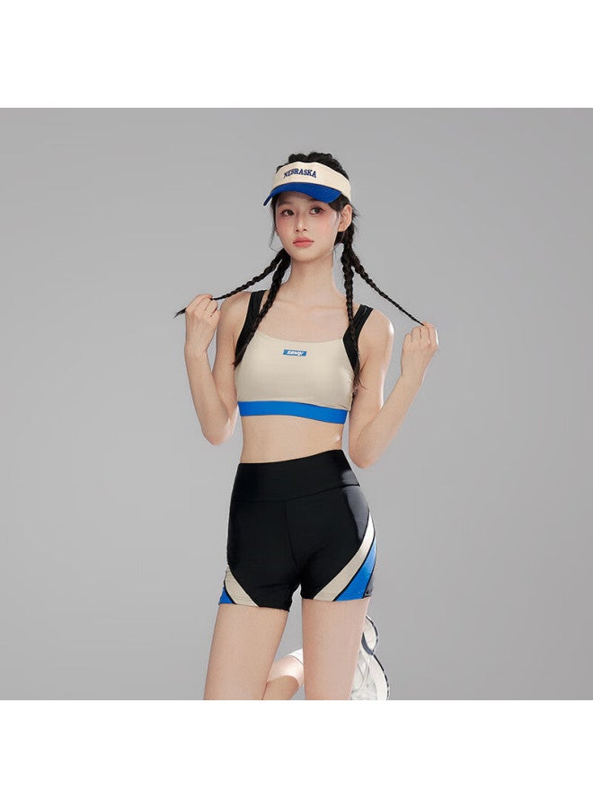 Sanqi Conservative Two-piece Swimsuit For Women, Sports Long-sleeve Cover-up, Slimming And Concealing, Suitable For Hot Springs And Beach Vacation, Size L - Image 3