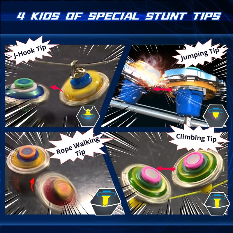 INFINITY NADO Spinning Tops Gaming top Toys  Brust Metal Gyro Battle Set with Launcher  Toy Gifts for Kids Boys and Girls Age 5+  Fiery Flame Red - Image 4