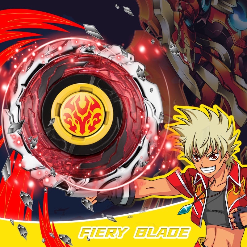 INFINITY NADO Spinning Tops Gaming top Toys  Brust Metal Gyro Battle Set with Launcher  Toy Gifts for Kids Boys and Girls Age 5+  Fiery Flame Red - Image 2