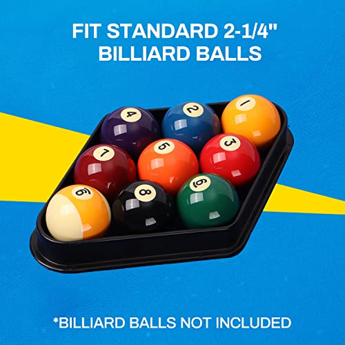 GSE Games & Sports Expert Black Plastic Billiard 8-Ball Triangle Racks or 9-Ball Diamond Pool Ball Racks Fit Standard 2-1/4" Billiard Pool Balls (9 Ball Diamond) - Image 4