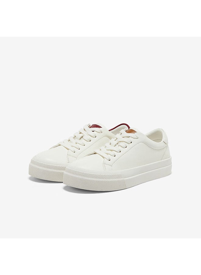 Bata Women's White Sneakers, Commuter Cowhide Thick-soled Sports Shoes, Casual Shoes 16152am5, Red, Size 36 Jijie Hong - Image 4