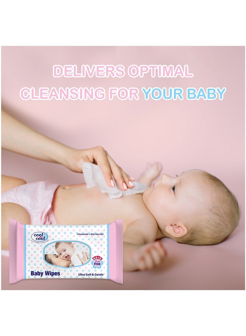 كول اند كول مناديل الأطفال كول آند كول 72 منديلًا (عبوة من 4 قطع) - خالية من البارابين وفيتامين إي والصبار وناعمة للغاية ولطيفة على البشرة الحساسة والرقيقة - 288 منديلًا - Image 3