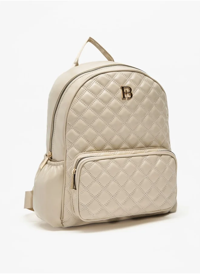 فلورا بيلا من شو إكسبرس Quilted Backpack with Adjustable Straps and Zip Closure