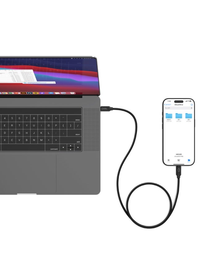 NATIONAL GEOGRAPHIC كابل USB مغناطيسي 4 في 1 من ناشيونال جيوغرافيك 1.2م - أسود - Image 5