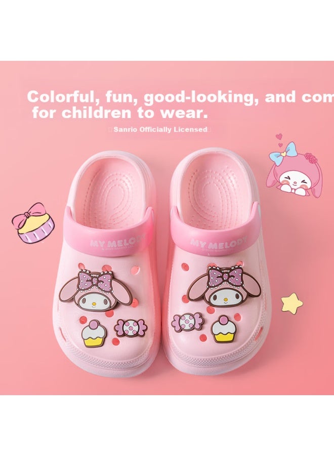 Daddy Pig شبشب زhubaba للأطفال للفتيات من 6-12 سنة، للاستخدام الداخلي في الصيف، حذاء استحمام للبنات غير قابل للانزلاق على طراز سانريو، وردي، مقاس 21 - Image 4