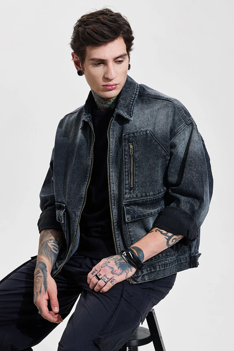 SNITCH Relaxed Fit Denim Jacket