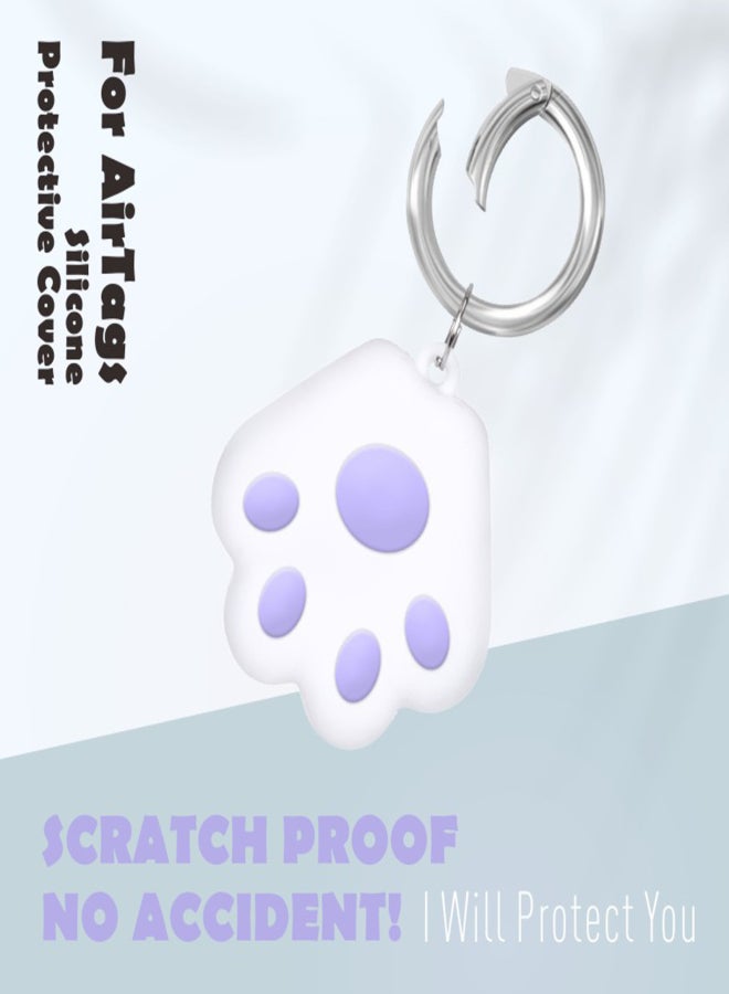Replacement for Apple Airtags Tracker Cover Silicone Protective Sleeve Stainless Steel Keychain Anti-Scratch Protector Finder Holder - Image 3
