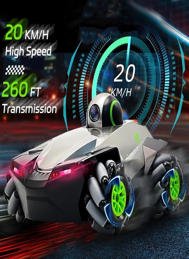 سيارة سبارك باكت 1080p FPV RC للحركات البهلوانية - لعبة تحكم عن بعد رباعية الدفع مزودة بكاميرا واي فاي عالية الدقة، ودوران 360 درجة، وعجلات انزلاق، وتحكم عبر تطبيق للأولاد - Image 5
