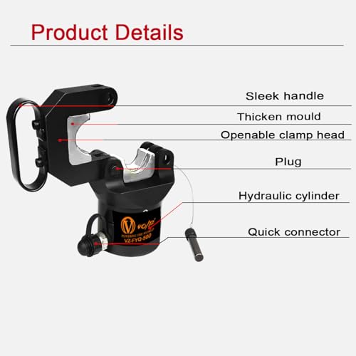 VOLTZ FYQ 500180 Hydraulic Crimping Tool Hydraulic Hose wire Crimper Compression Heads with Hand Pump Copper cable terminal 16-400mm2 20 Ton Crimper Tools - Image 3