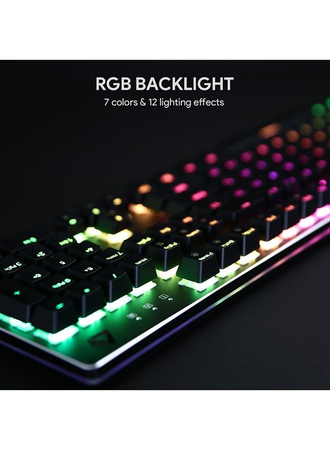 AUKEY Mechanical Wired Keyboard 104 Keys with Gaming Software KMG12 Black - Image 3