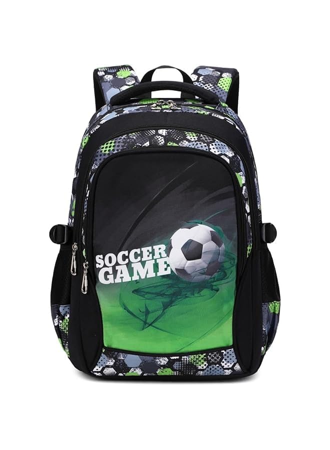 S-TOP Children's Schoolbag Waterproof Leisure School Bag Children's Football Backpack Wear and Scratch Resistant Suitable for Children to Wear to School Travel and Outdoor Activities, M - Image 1