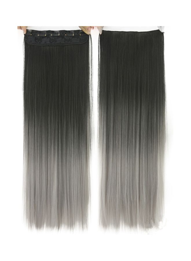 NIBEMINENT Straight And Long Hair Extension Grey/Black - Image 2