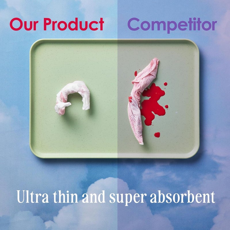 August Regular Cotton Menstrual Pads 36Pack Ultra Thin Pads with Wings Hypoallergenic Sanitary Napkins with Organic Cotton Topsheet Compostable Wrappers Toxin Free Fragrance Free - Image 4